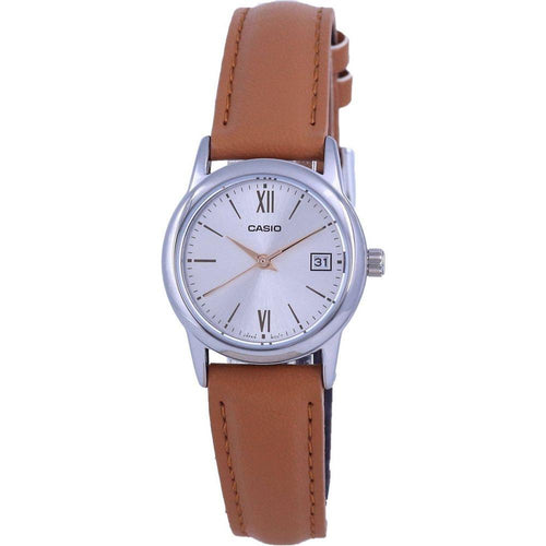 Load image into Gallery viewer, Women&#39;s Silver Leather Watch Strap Replacement - Elegant Timepiece Accessory
