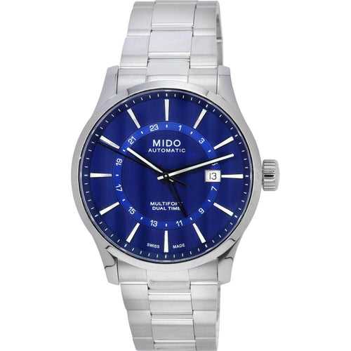 Load image into Gallery viewer, Mido Multifort Dual Time Blue Dial Automatic M038.429.11.041.00 M0384291104100 Men&#39;s Watch
