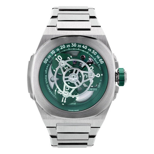 Load image into Gallery viewer, Wanderlust Green Wandering Hours Automatic Diver&#39;s Watch - Men&#39;s, Model WL-2001, Green
