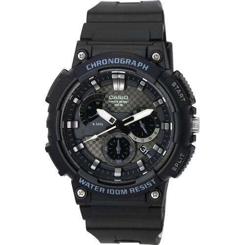 Load image into Gallery viewer, Formal Product Name: 
Retrograde Black Dial Chronograph Quartz Watch for Men - Water Resistant 100m (Model RBCQW-100M)
