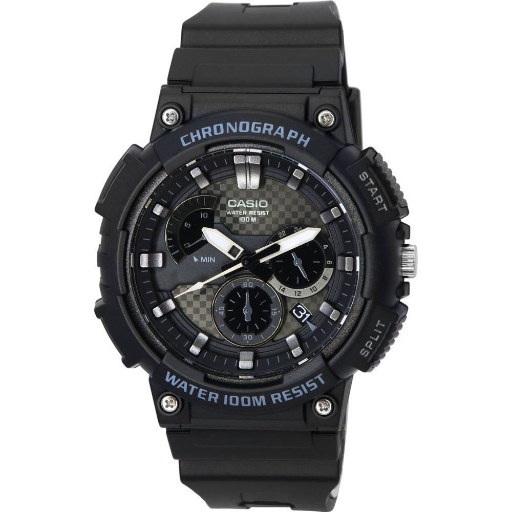 Formal Product Name: 
Retrograde Black Dial Chronograph Quartz Watch for Men - Water Resistant 100m (Model RBCQW-100M)