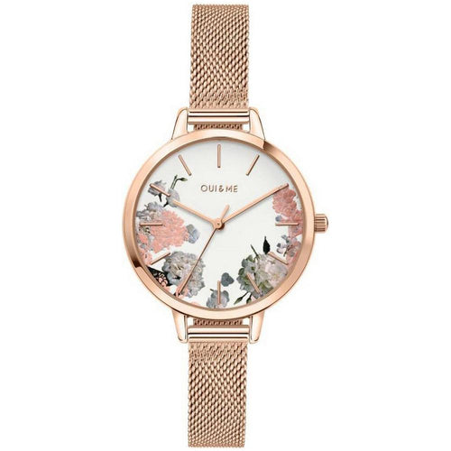 Load image into Gallery viewer, Oui &amp; Me Petite Fleurette White Dial Rose Gold Tone Stainless Steel Quartz ME010096 Women&#39;s Watch
