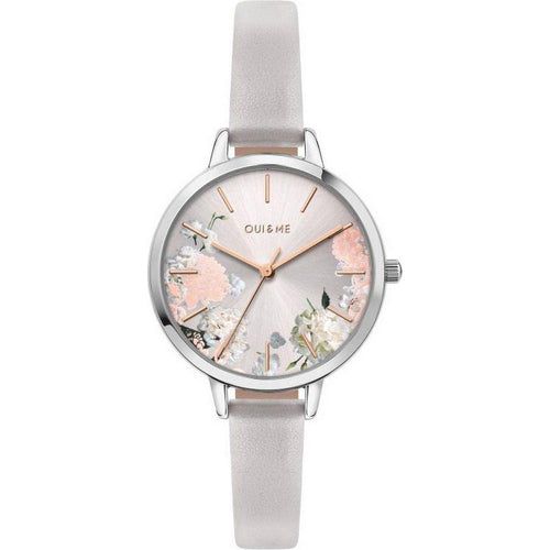 Load image into Gallery viewer, Oui &amp; Me Petite Fleurette Silver Dial Leather Strap Quartz ME010098 Women&#39;s Watch - Elegant Rose Gold Tone Watch Strap Replacement for Women
