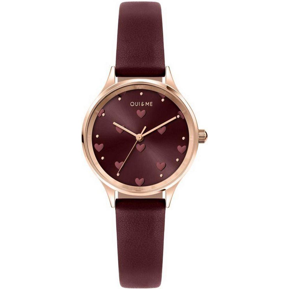 Burgundy Leather Watch Strap Replacement for Women's Watches