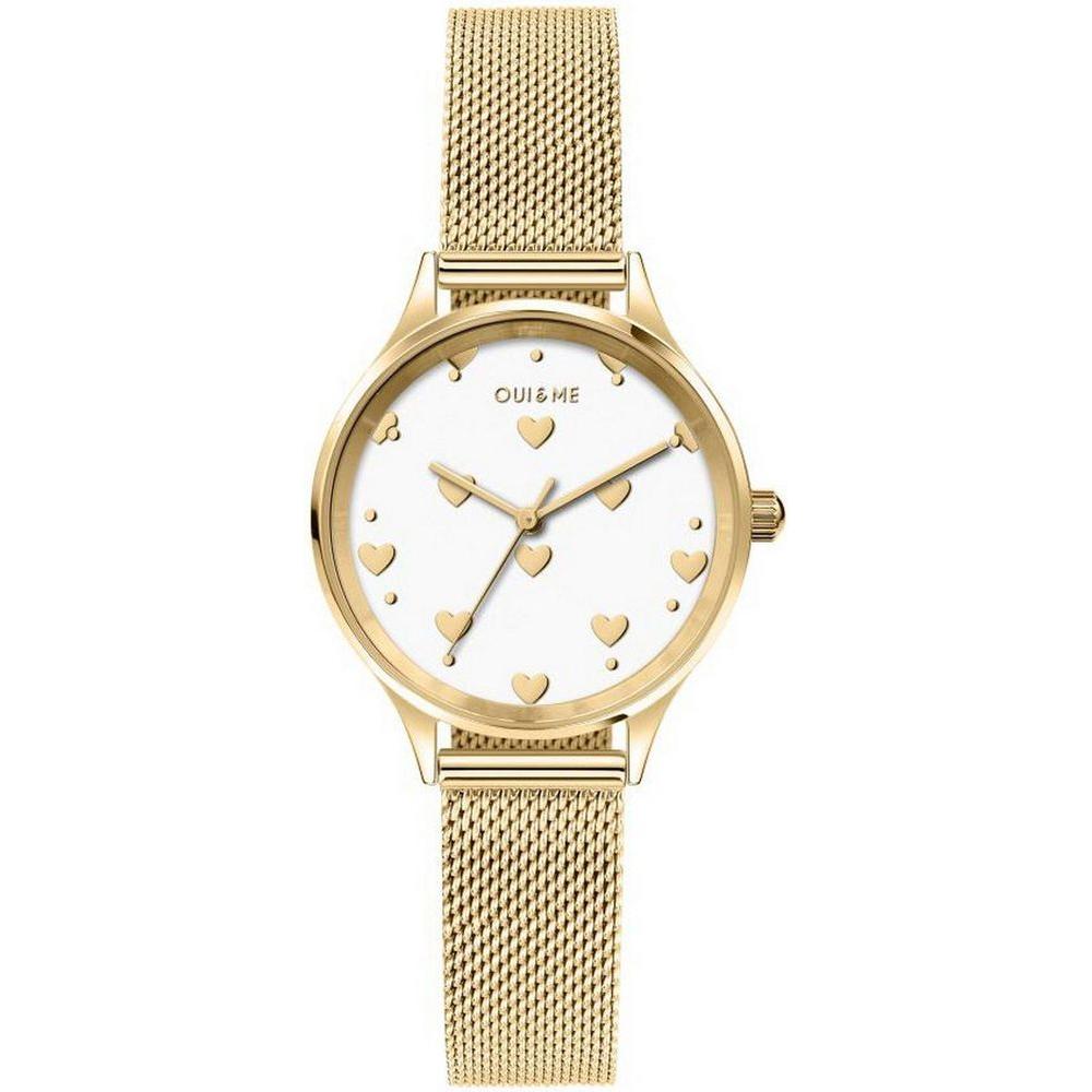 Oui & Me Minette Yellow Gold Dial Gold Tone Stainless Steel Quartz ME010171 Women's Watch