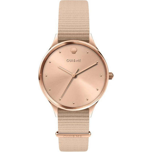 Load image into Gallery viewer, Oui &amp; Me Petite Bichette Women&#39;s Rose Gold Sunray Dial Nylon Strap Quartz Watch ME010199 - Elegant Timepiece for Women in Rose Gold
