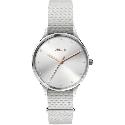 Load image into Gallery viewer, Oui &amp; Me Petite Bichette Silver Sunray Dial Nylon Strap Replacement for Women&#39;s Watch
