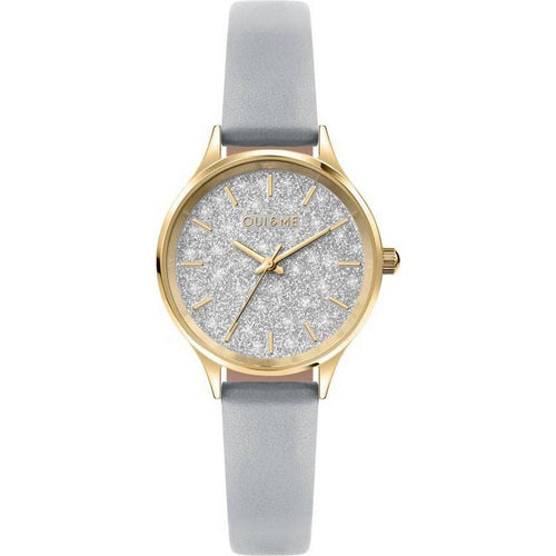 Load image into Gallery viewer, Oui &amp; Me Bichette Women&#39;s White Dial Leather Strap Quartz Watch ME010271 - Gold Tone Stainless Steel Case - 50m Water Resistance
