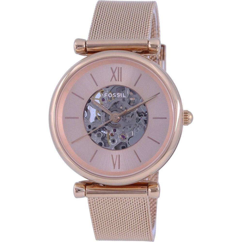 Fossil Carlie ME3175 Women's Rose Gold Tone Stainless Steel Automatic Watch