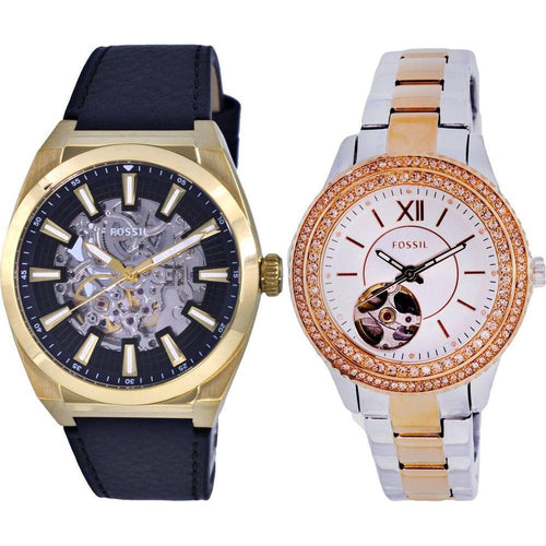 Load image into Gallery viewer, Fossil Analog Automatic Men&#39;s And Women&#39;s Watch Combo Set - ME3208 - ME3214
