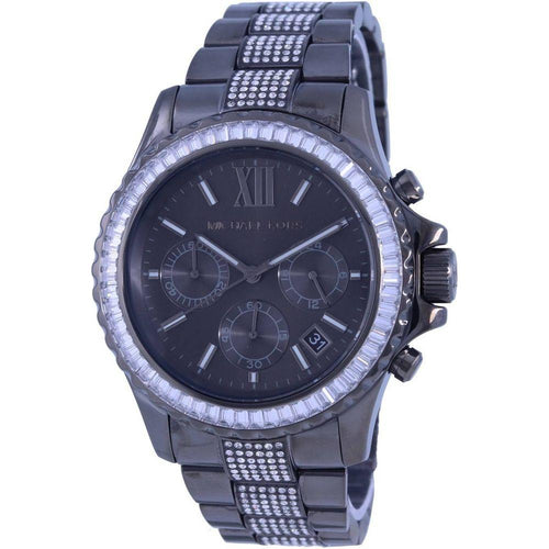 Load image into Gallery viewer, Elegant Michael Kors Everest Chronograph Stainless Steel Quartz MK6974 Women&#39;s Watch in Classic Black
