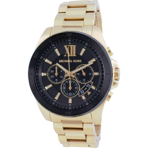 Load image into Gallery viewer, Michael Kors Brecken Chronograph Gold Tone Quartz MK8848 Men&#39;s Watch - Elegant and Refined Gold Tone Timepiece for Men
