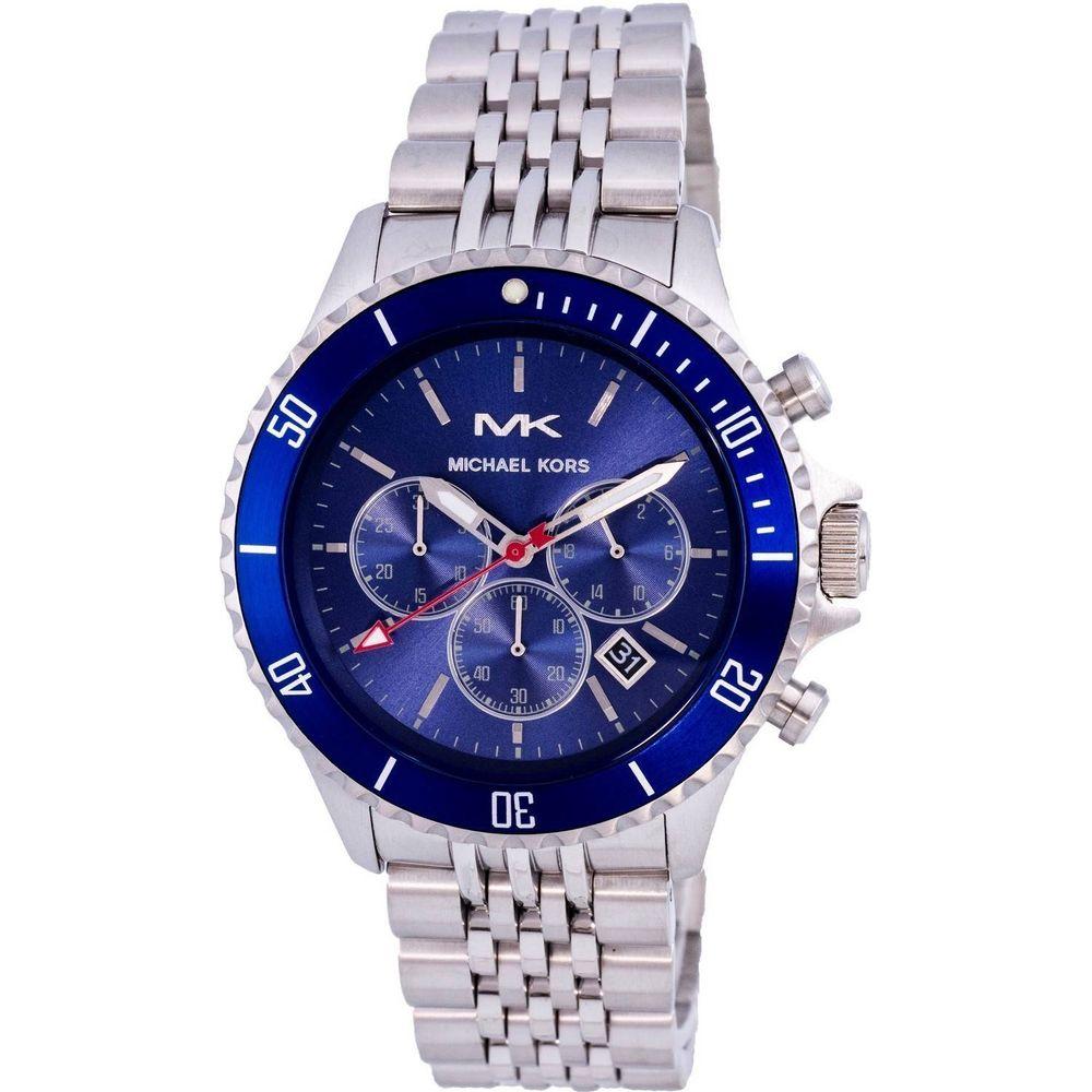 Michael Kors Bayville Chronograph Blue Dial Quartz MK8896 Men's Watch - Stylish Stainless Steel Men's Chronograph Watch with Blue Dial MK8896