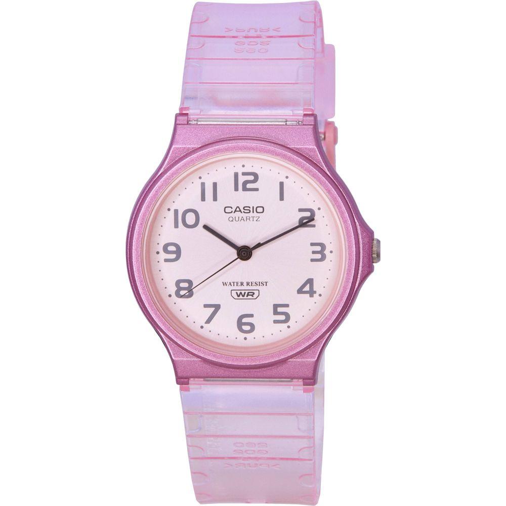 TimeMaster TM-1330 Women's Pink Transparent Resin Strap Replacement for Analog Quartz Watch