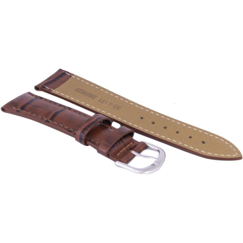 Ratio Brand 20mm Brown Leather Watch Strap - Unisex Replacement Band for Timeless Elegance in Warm Brown