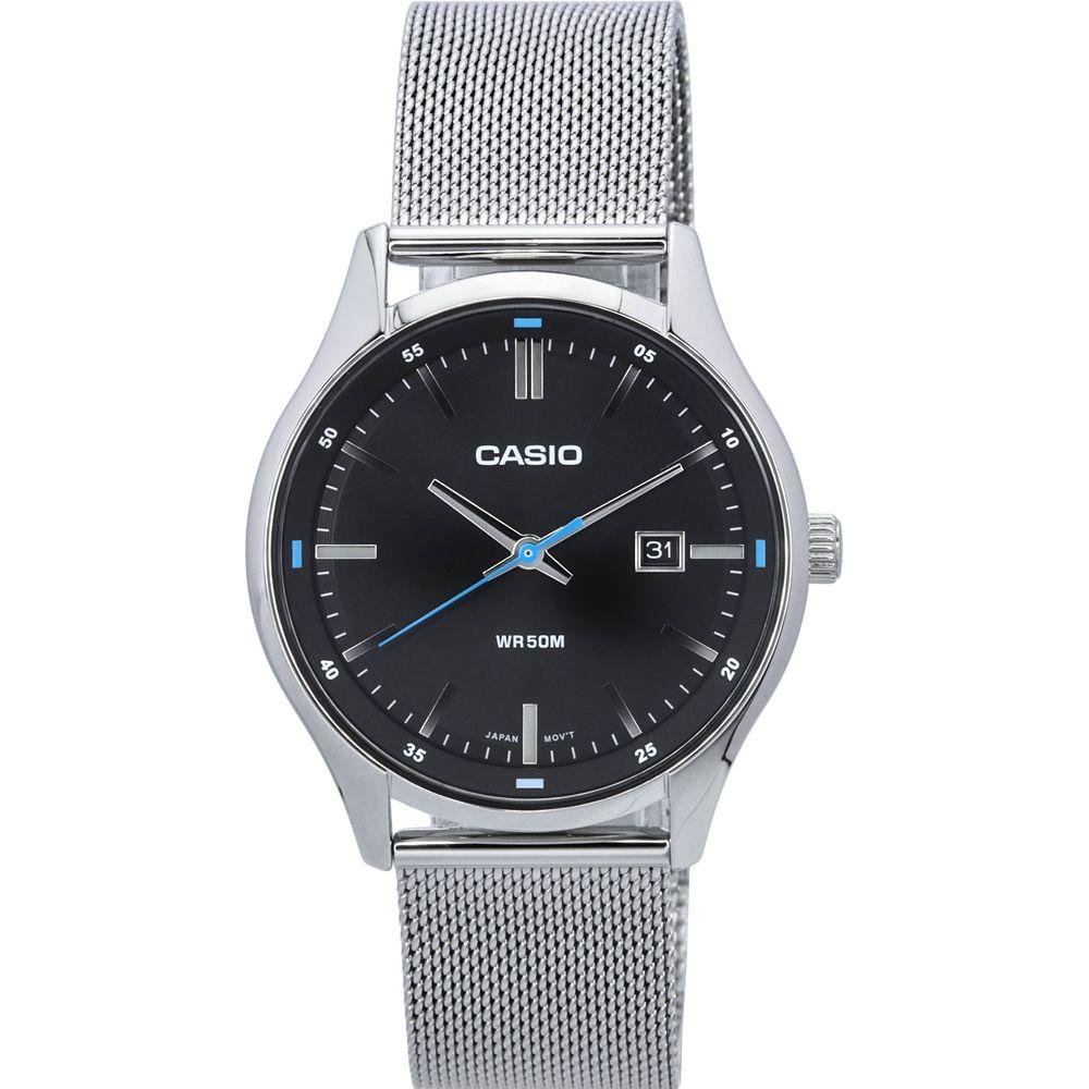 Formal Men's Black Dial Stainless Steel Watch - Model 4393