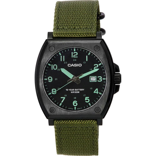 Load image into Gallery viewer, Casio Enticer Men&#39;s Green Khaki Cloth Strap - Replacement Watch Band for Model 2719
