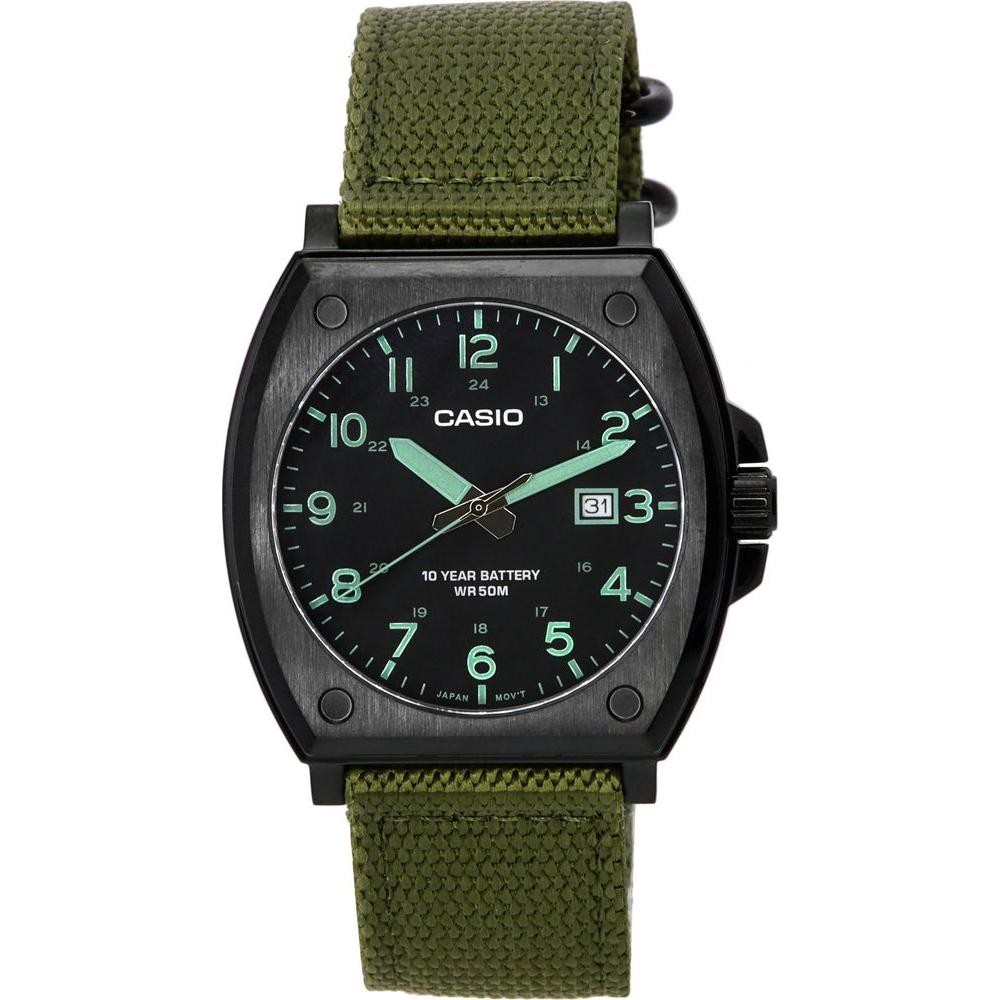 Casio Enticer Men's Green Khaki Cloth Strap - Replacement Watch Band for Model 2719