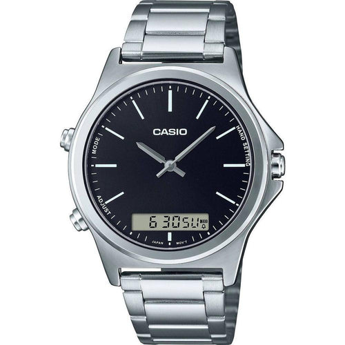 Load image into Gallery viewer, Casio Men&#39;s Stainless Steel Analog Digital Watch - Model XYZ123, Black Dial
