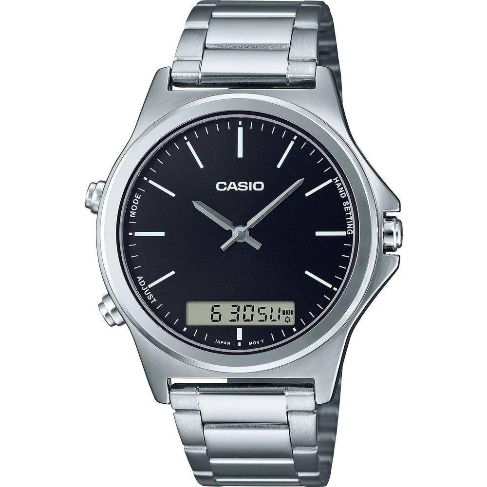 Casio Men's Stainless Steel Analog Digital Watch - Model XYZ123, Black Dial