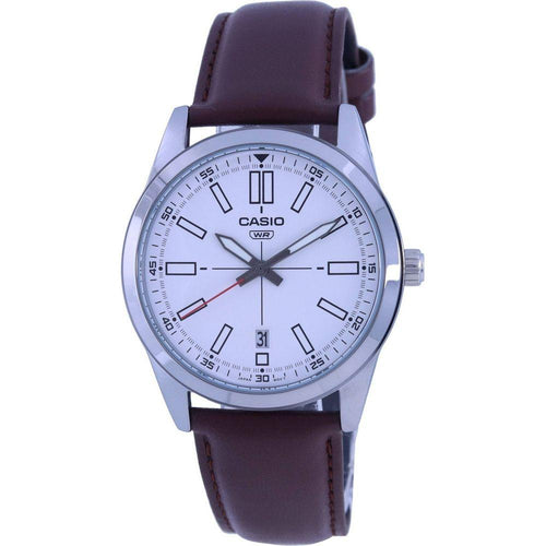Load image into Gallery viewer, Men&#39;s Classic White Dial Leather Strap Watch - Model WDL-001, White: The Perfect Timepiece for Timeless Elegance and Functionality
