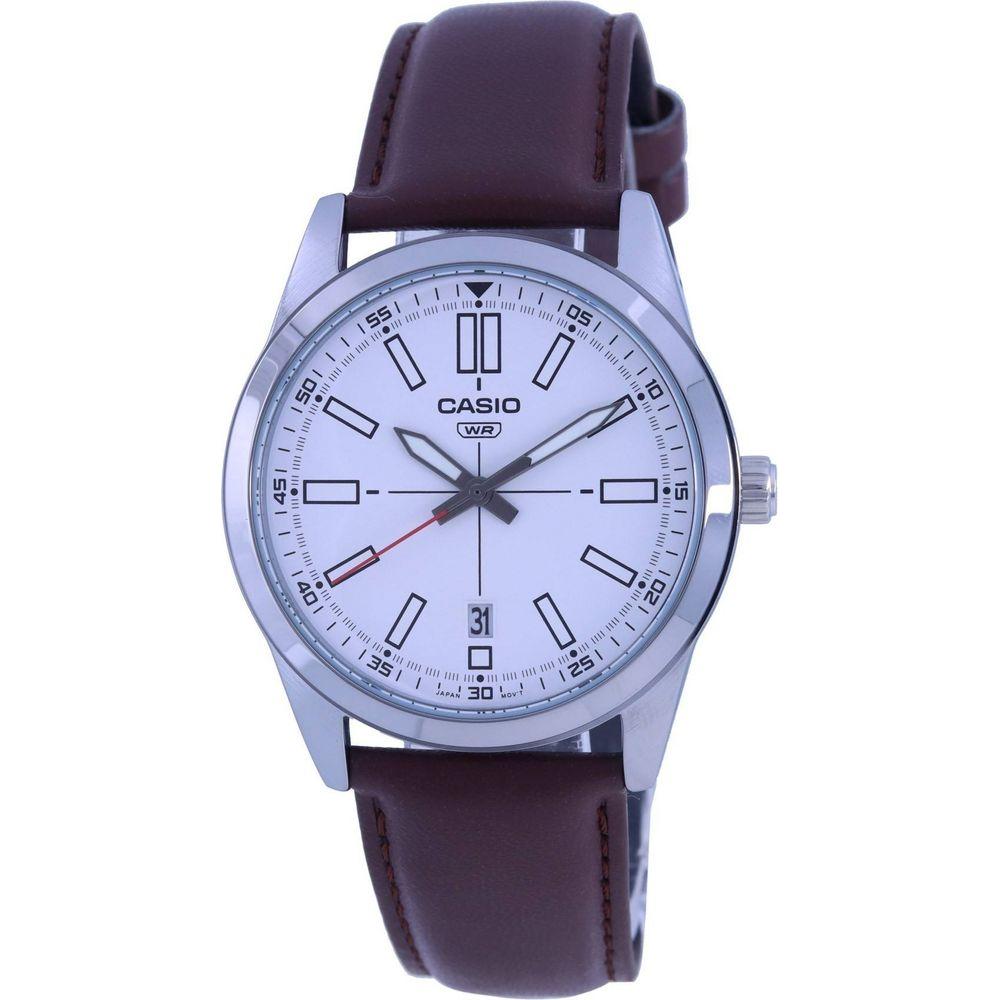 Men's Classic White Dial Leather Strap Watch - Model WDL-001, White: The Perfect Timepiece for Timeless Elegance and Functionality