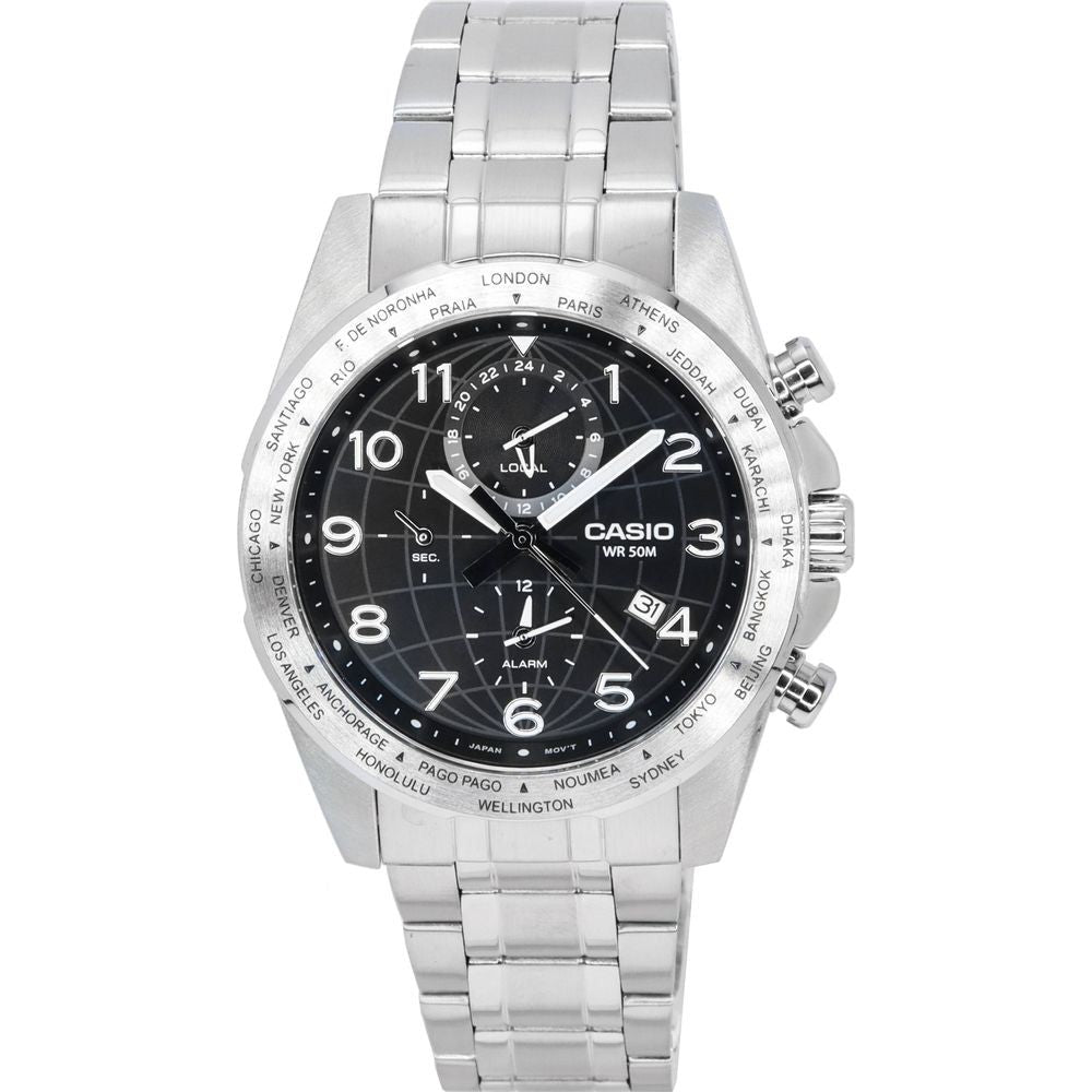 Casio Men's Stainless Steel Analog Chronograph Watch - Model XYZ123, Black