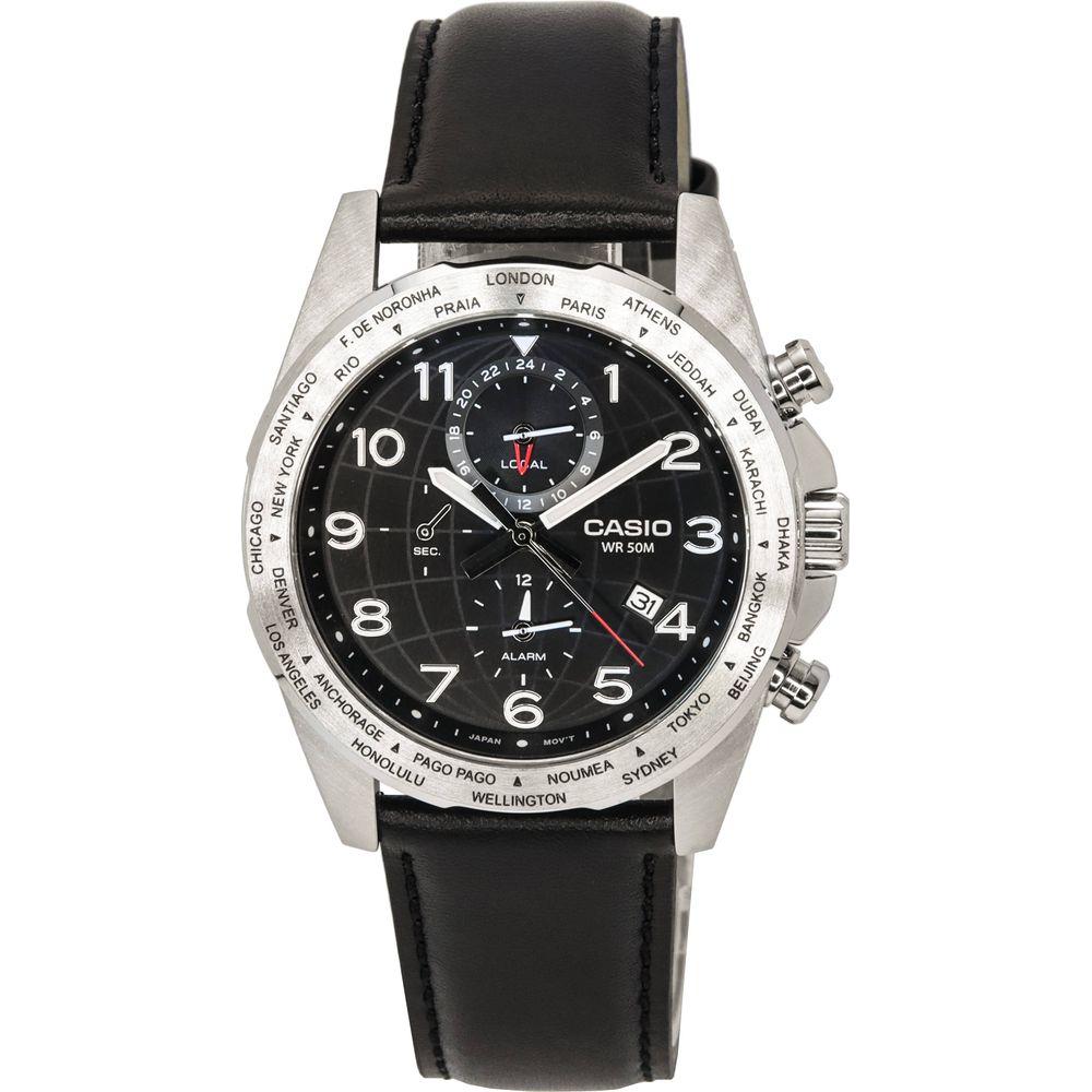 Elegant Timepieces: Formal Men's Classic Black Leather Watch Strap