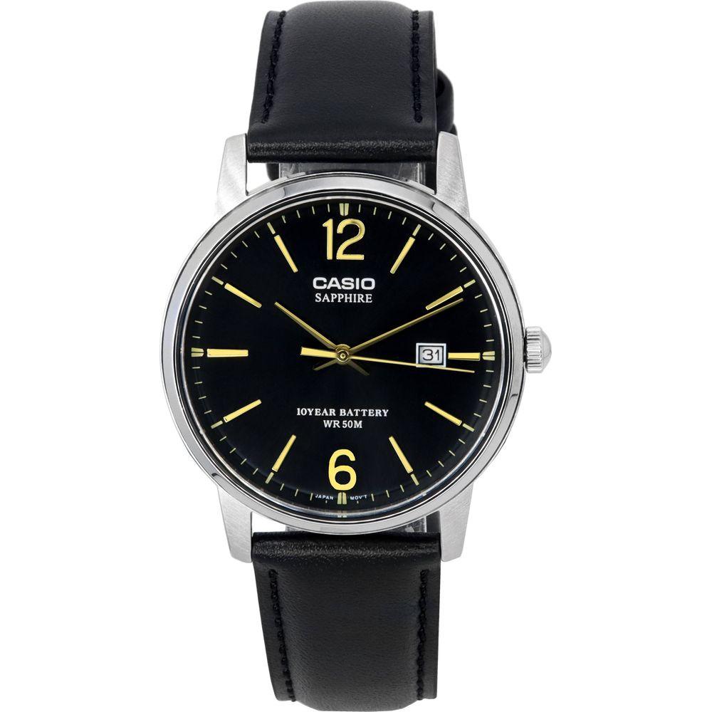 Elegant Black Leather Strap for Men's XYZ123 Watch