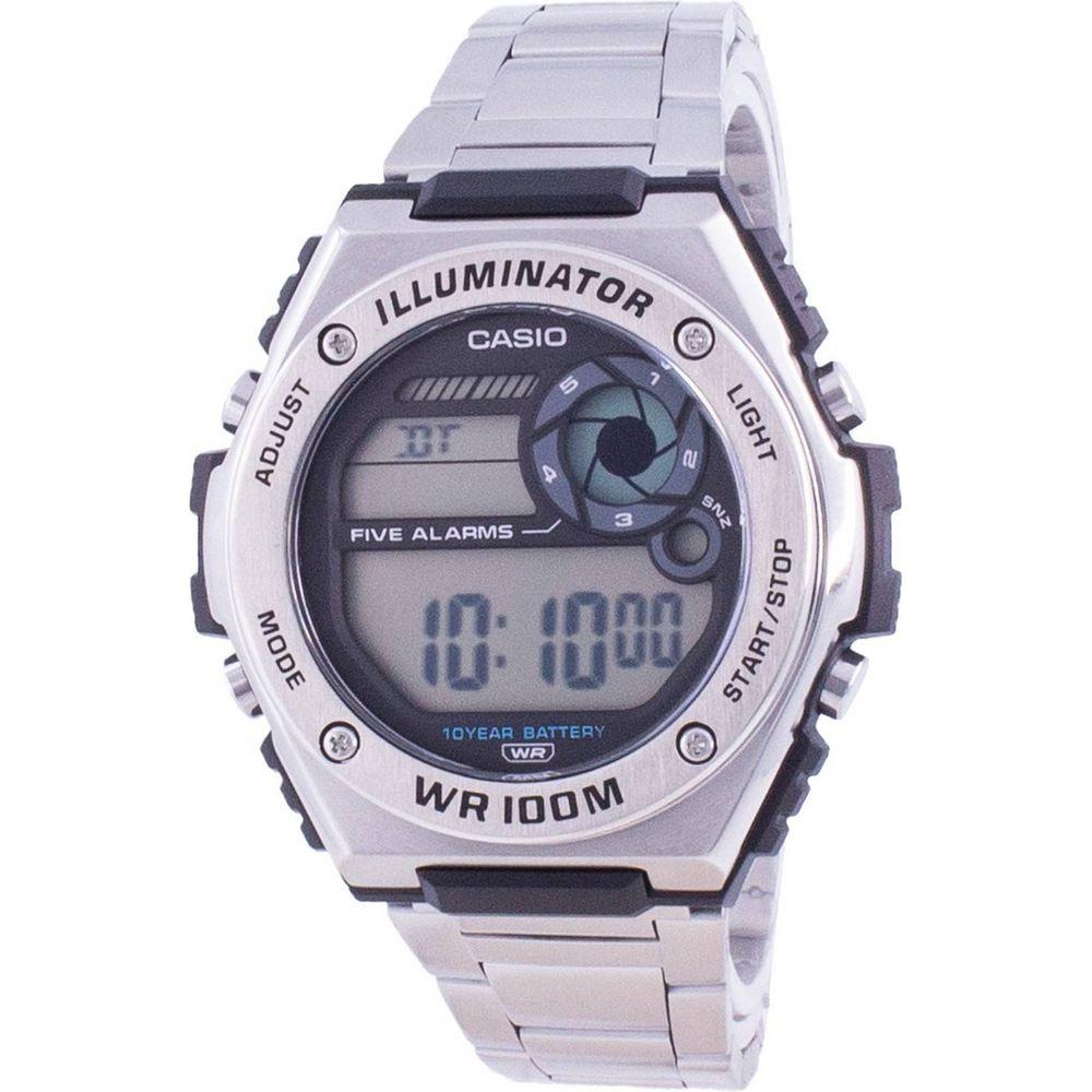 Casio Men's Stainless Steel Dual Time Watch - Model XYZ123, Silver