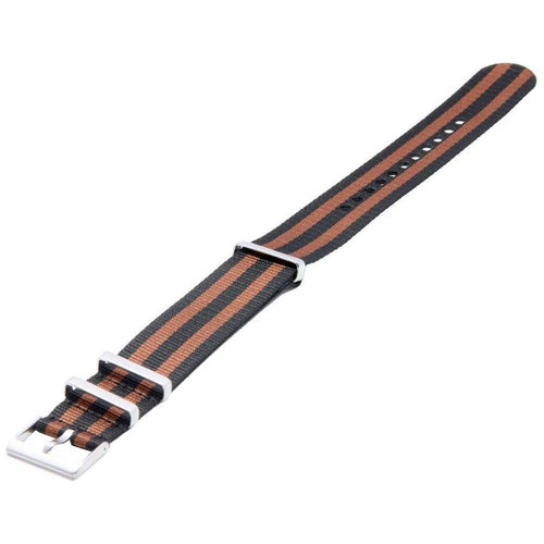 Load image into Gallery viewer, Elevate Your Watch Game with the Exquisite Ratio NATO22 Brown and Black Nylon 22mm Watch Strap for Men
