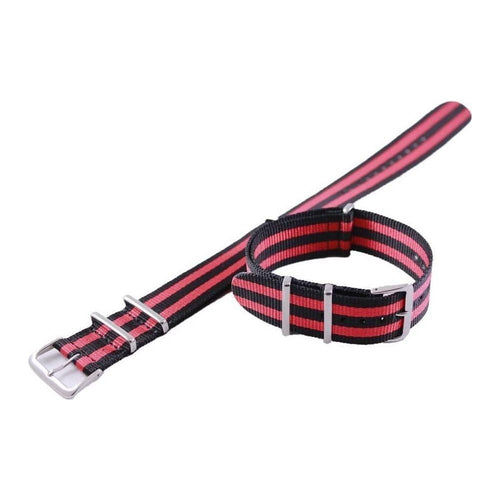 Load image into Gallery viewer, The Striking Red and Black Nato Watch Strap 22mm: A Stylish Unisex Watch Strap Replacement
