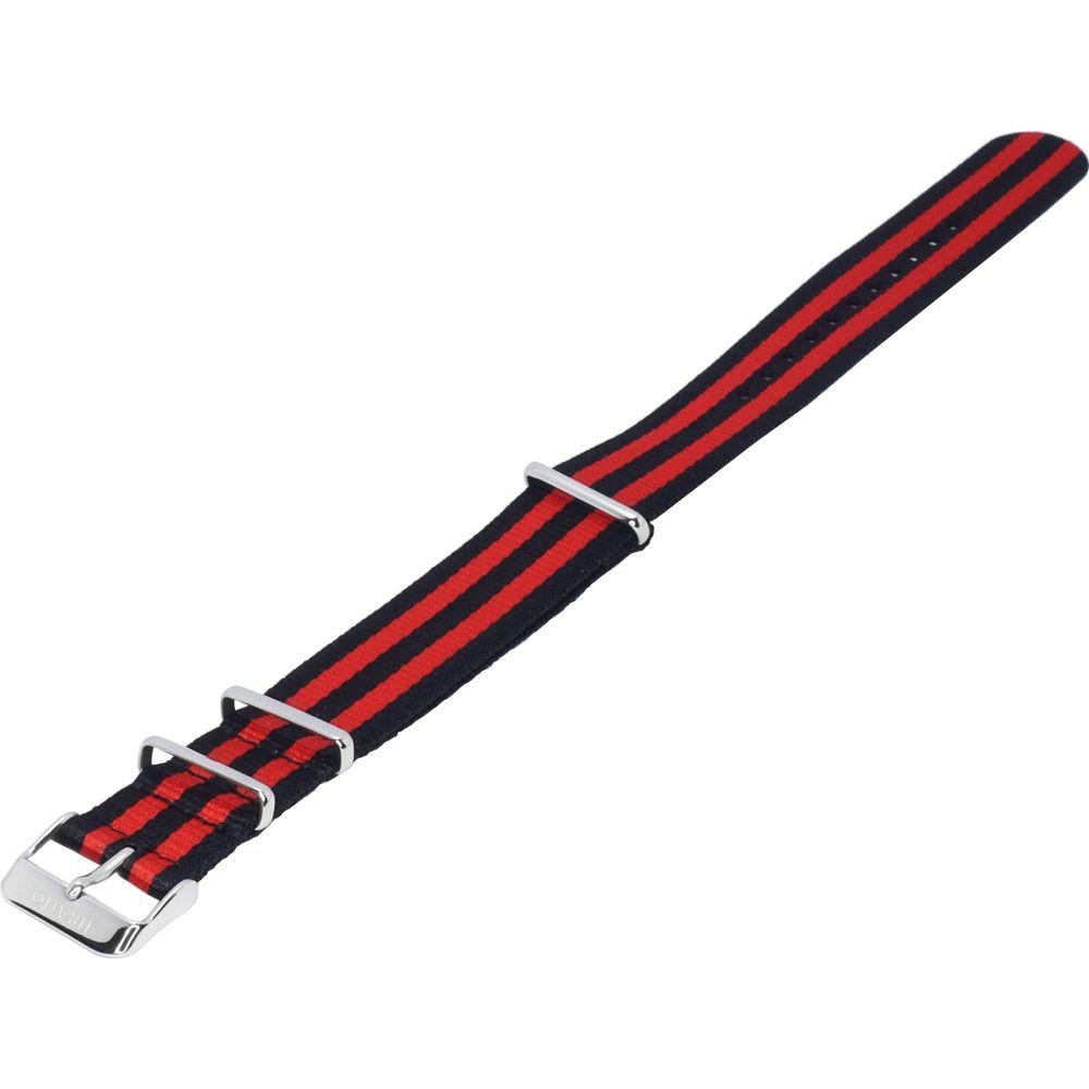 Ratio NATOR05 Multicolor Red And Black 20mm Polyester Watch Strap - Stylish and Durable Watch Strap for Men and Women