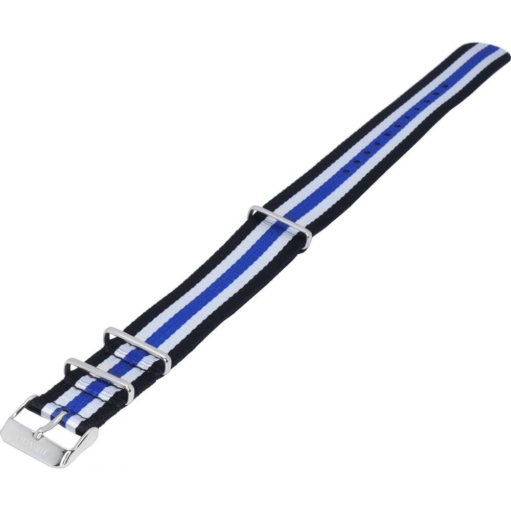 Ratio NATOR06 Multicolor Black White And Blue 20mm Polyester Watch Strap for Men: The Ultimate Watch Strap Replacement for a Stylish Upgrade