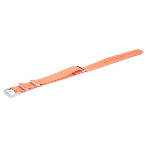 Load image into Gallery viewer, 18mm Orange Nylon Watch Strap Replacement - Durable Unisex Band for Style and Functionality
