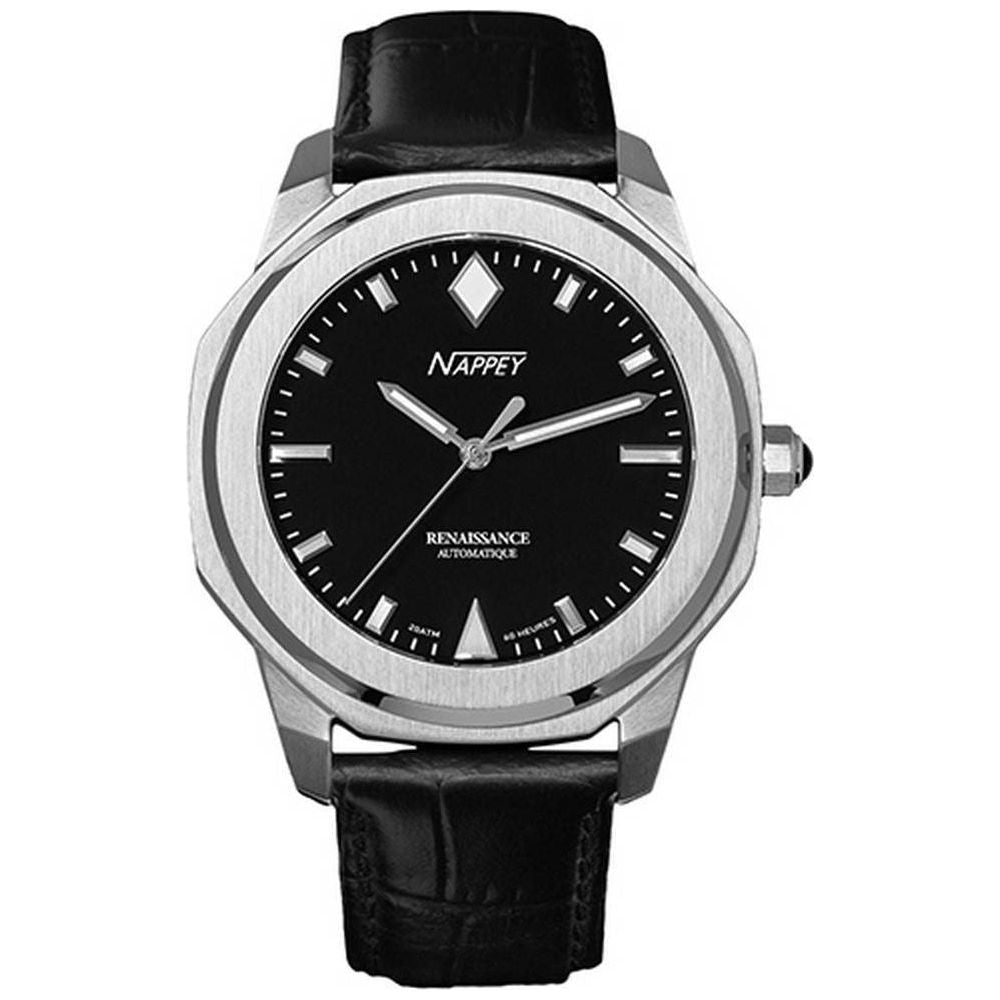 Nappey Renaissance Steel and Black Automatic NY41-AD1M-3B6A 200M Unisex Watch