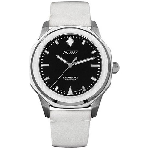 Load image into Gallery viewer, Nappey Renaissance Steel and Black Suede Automatic NY41-AD1M-3B2A 200M Unisex Watch

