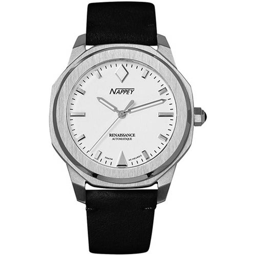 Load image into Gallery viewer, Nappey Renaissance Steel and White Suede Automatic NY41-AD2M-3B1A 200M Unisex Watch
