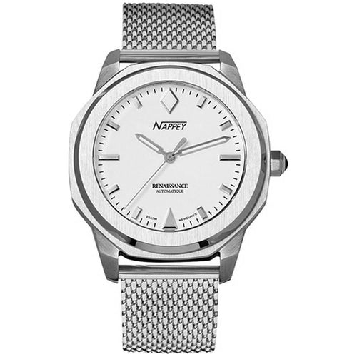 Load image into Gallery viewer, Nappey Renaissance Steel and White Milanese Automatic NY41-AD2M-6B2AA 200M Unisex Watch
