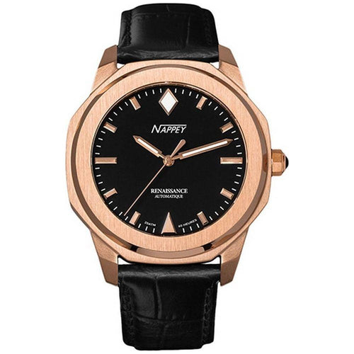 Load image into Gallery viewer, Nappey Renaissance Rose Gold and White Automatic NY41-BD2M-1B3A 200M Unisex Watch
