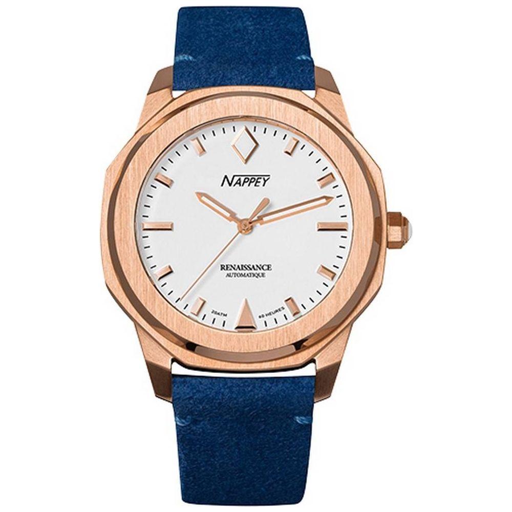 Nappey Renaissance Rose Gold and White Milanese Automatic NY41-BD2M-6B9A 200M Unisex Watch