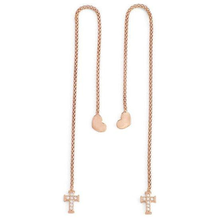 AMEN Mod. CUORE CROCE CRISTALLI ROSE GOLD-0