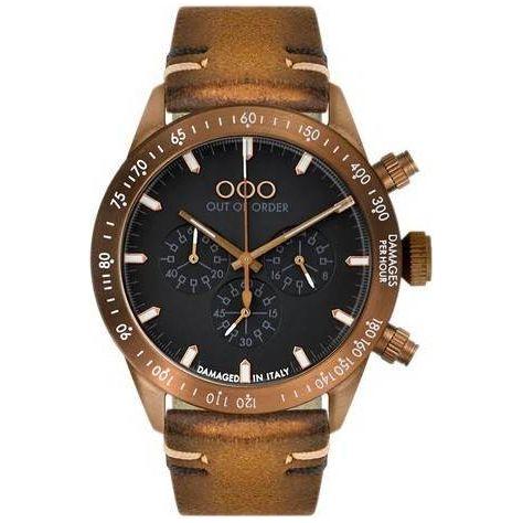 Load image into Gallery viewer, Out Of Order Bronzo Chrono OOO.001-13.MS Men&#39;s Vegan Black Dial Quartz Watch
