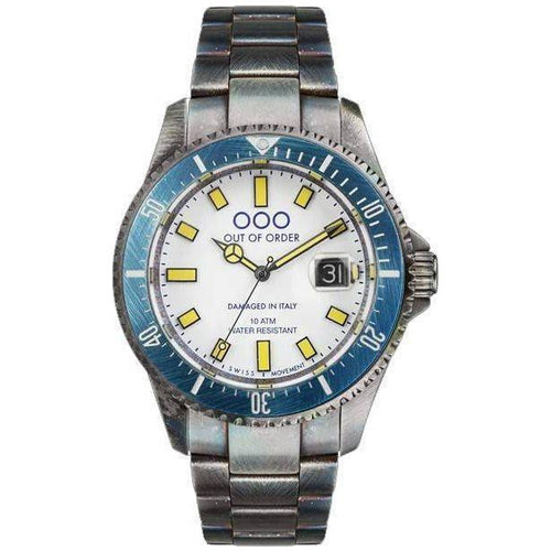 Load image into Gallery viewer, Out Of Order Casanova Capitano White Dial Quartz OOO.001-18.BI.BL 100M Men&#39;s Watch
