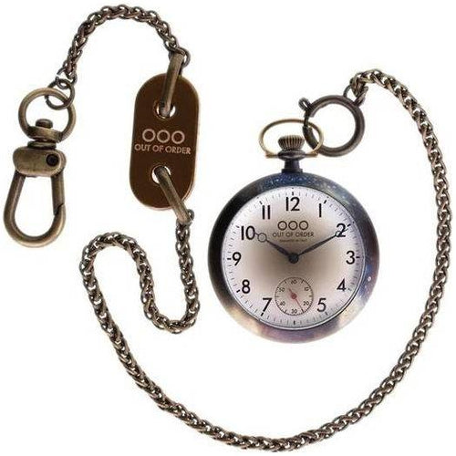 Load image into Gallery viewer, Out Of Order Calabrone OOO.001-8.BI Men&#39;s White Dial Pocket Watch
