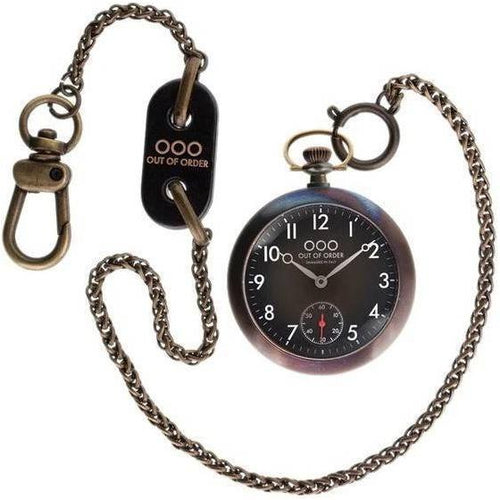 Load image into Gallery viewer, Out Of Order Calabrone Black Dial OOO.001-8.NE Men&#39;s Pocket Watch

