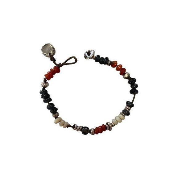 "Opulent Crimson Fire - Semiprecious Red Bracelet"