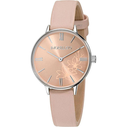 Load image into Gallery viewer, Morellato Ninfa R0151141503 Women&#39;s Quartz Watch - Stainless Steel Case, Light Rose Sunray Dial, Leather Strap
