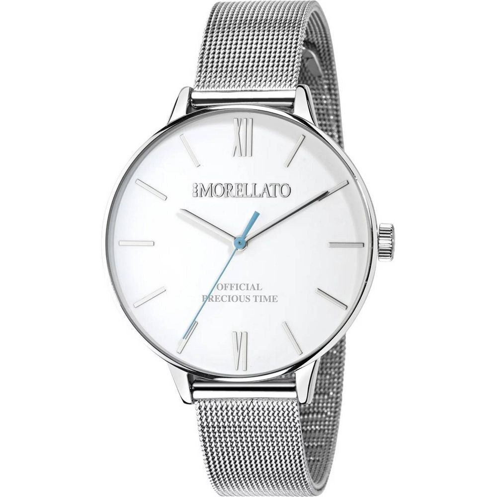 Morellato Ninfa Official Precious Time Quartz R0153141521 Women's Watch - Stainless Steel Mesh Bracelet, White Dial