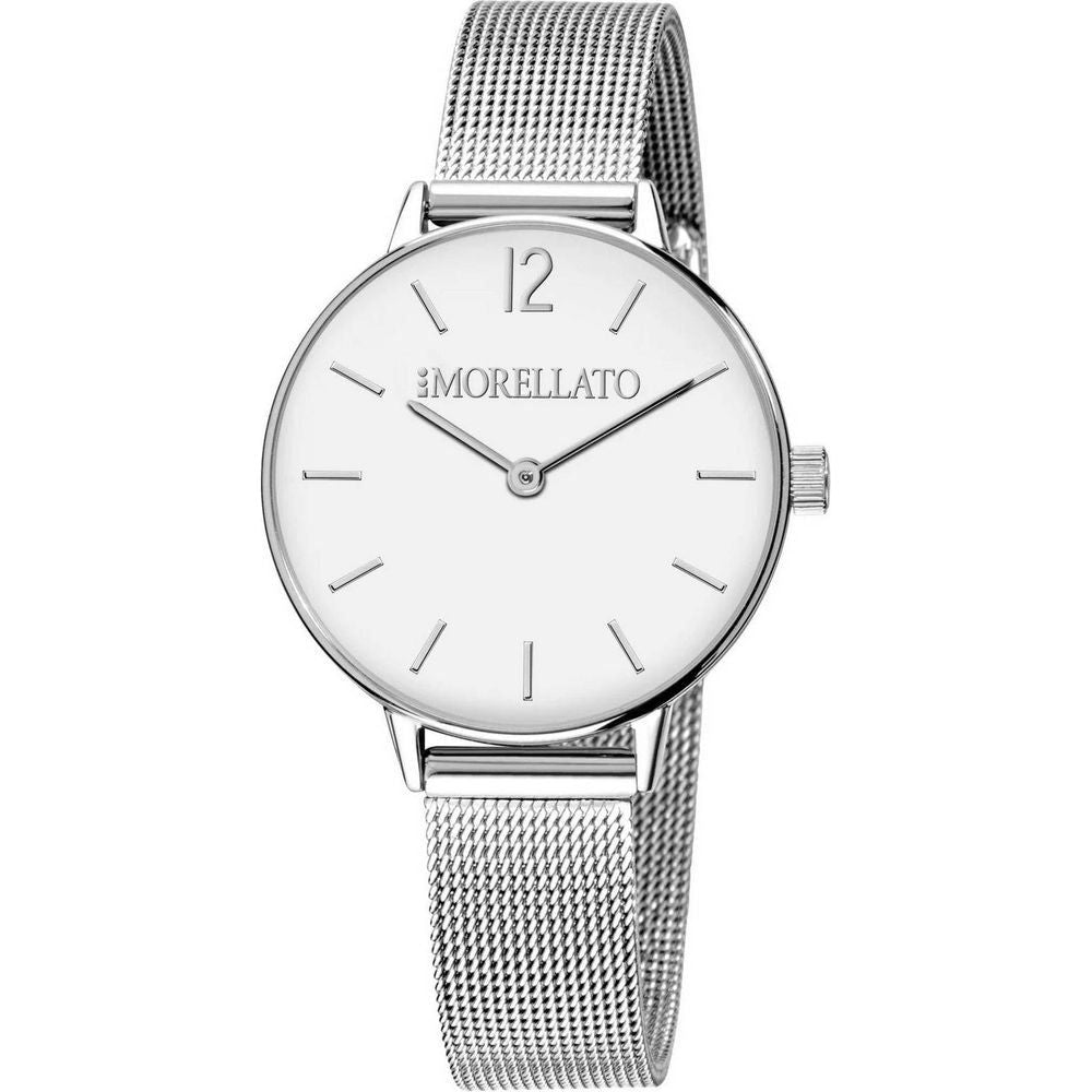 Morellato Ninfa Women's White Dial Quartz Watch R0153141525 - Stainless Steel Mesh Bracelet, 30mm Case Diameter, 30M Water Resistance